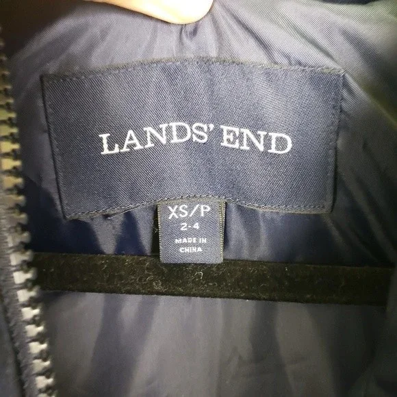 Land's End Women's Down Feather Base Puffer Zip Up Vest Size XS/2-4 - Picture 2 of 11